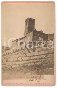 Fotografia d epoca originale 1880 ca VALLE D AOSTA  Castello Reale di SARRE Foto Vittorio BESSO 11x16 cm 1