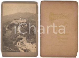 Fotografia d epoca originale 1890 ca LOCARNO CH Santuario MADONNA DEL SASSO Foto MONOTTI 11x16 cm 1