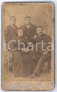 Fotografia d epoca originale 1900 ca VENEZIA Famiglia GIANOLA  Foto G. JANKOVICH La Milano CDV 6x10 cm 1
