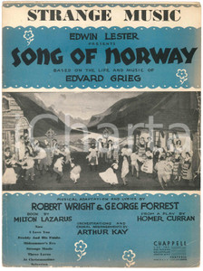Oggetto da collezione cartaceo 1944 R. WRIGHT G. FORREST Strange music  Song of Norway  Spartito 1