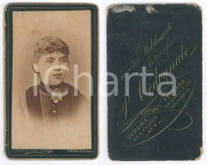 Fotografia d epoca originale 1890 ca VERONA Ritratto Alina TRABUCCHI  Foto Pietro CODOGNATO CDV 1