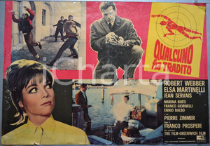 Materiale cinematografico d’epoca 1967 CINEMA Qualcuno ha tradito Elsa MARTINELLI Robert WEBBER Lobby card 1