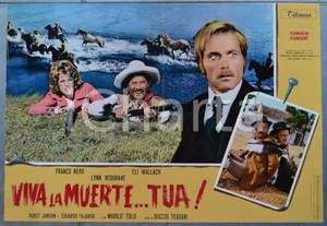 Materiale cinematografico d’epoca 1971 WESTERN Viva la muerte... tua!  Franco NERO Eli WALLACH Lobby card 1
