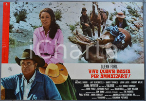 Materiale cinematografico d’epoca 1973 WESTERN  SANTEE Vivo quanto basta per ammazzarti! Glenn FORD Lobby card 1