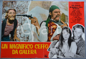 Materiale cinematografico d’epoca 1973 SCALAWAG Un magnifico ceffo da galera Kirk DOUGLAS Lobby card 1