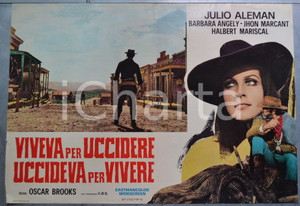Materiale cinematografico d’epoca 1969 WESTERN Viveva per uccidere, uccideva per vivere Julio ALEMAN Lobby card 1