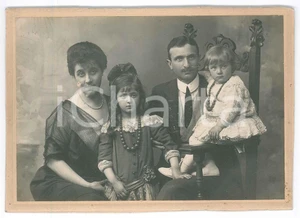 Fotografia d epoca originale 1910 ca MILANO Costanzo RUSCONI  Ritratto di famiglia Foto 16x11 cm 1