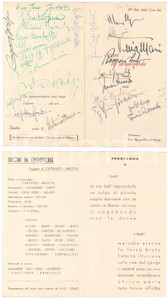 Materiale pubblicitario d’epoca 1942 GUF COMO III Btg. Add. Com. Sq.  Sogni in grigioverde  Programma rivista 1