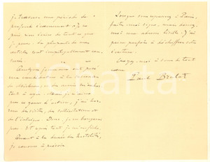 Autografo originale 1917 PARIS Paul BRULAT interessato agli Annales RÃ©volutionnaires e Robespierre 1