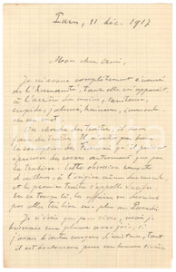 Autografo originale 1917 PARIS Paul BRULAT L humanitÃ© m apparait immonde  Autographe 1