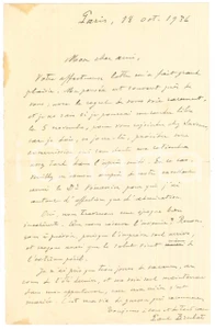 Autografo originale 1936 PARIS Lettera Paul BRULAT per un prossimo incontro  Autografo 1