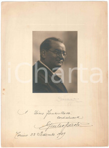 Autografo originale 1929 TORINO Attore Giulio PAOLI  Ritratto  Foto DONAGGIO con AUTOGRAFO 26x35 1
