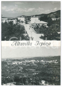 Stampa, bozzetto originale 1960 ca ALTAVILLA IRPINA AV Vedute Bozzetto cartolina 15x21 cm 1