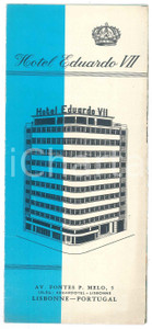 Materiale pubblicitario d’epoca 1958 LISBOA Av. Fontes P. Melo 5  HOTEL EDUARDO VII Brochure 10x22 cm 1