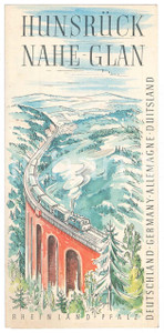 Materiale pubblicitario d’epoca 1955 DEUTSCHLAND Rheinlandpfalz HUNSRUCK NAHEGLAN Brochure 10x21 cm 1