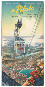Materiale pubblicitario d’epoca 1955 ca SUISSE CENTRALE  LUCERNE Mont Pilatus  Brochure 11x21 cm 1