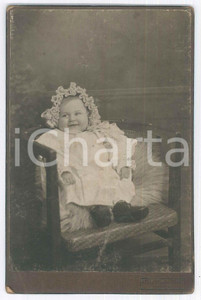 Fotografia d epoca originale 1910 ca WIEN Bambina in poltrona  Ritratto  Foto Atelier HIGHLIFE 10x16 1