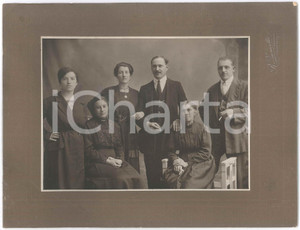 Fotografia d epoca originale 1920 ca CREMONA Ritratto di FAMIGLIA  Foto Romano ZANICOTTI 31x24 cm 1