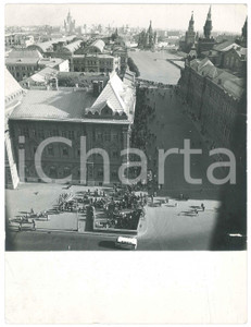 Fotografia d epoca originale 1950 ca MOSCA Piazza Rossa  Veduta aerea  Foto ANIMATA 18x24 cm 1