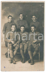 Fotografia d epoca originale 1920 ca REGIO ESERCITO Giovani reduci di guerra Foto cartolina 9x14 cm 1