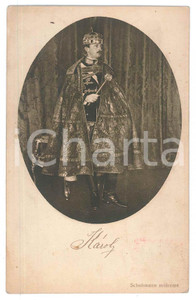 Cartolina originale da collezione 1916 HUNGARY Last king Charles IV wearing the coronation robe Postcard 1