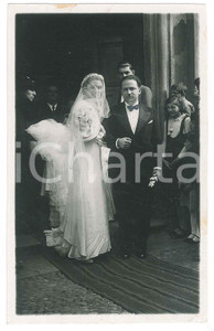 Fotografia d epoca originale 1935 CASALPUSTERLENGO LO Coppia di sposi  Carla ORLANDO Foto R. ADORNI 1