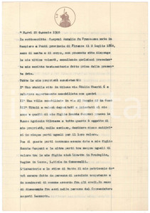 Documento originale, autentico 1940 MILANO Testamento Aurelio CAMPANI a favore dei figli Documento 1