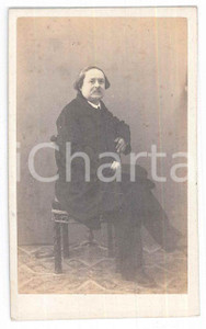 Fotografia d epoca originale 1870 ca ITALIA Ritratto maschile seduto Fotografia CDV 1