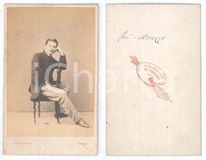 Fotografia d epoca originale 1865 ca  NOBILTA  TORINO Famiglia MOROZZO  Ritratto maschile Foto BERNIERI CDV 1