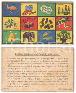 Oggetto da collezione cartaceo 1938 GIUOCHI LASCO Giuoco illustrato Prodotti dell Impero  Cartella 16x10 cm 1