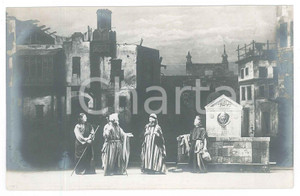 Cartolina originale da collezione 1910 ca OBERAMMERGAU D Passionspiele 1900  Una scena Foto cartolina 14x9 cm 1