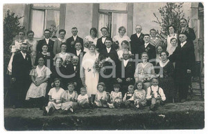 Fotografia d epoca originale 1932 HERMANNSDORF D Matrimonio  Ritratto di famiglia Foto 14x9 cm 1