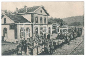 Cartolina originale da collezione 1917 ? WW1 ILLY/OLLY F Trasporto via ferrovia di soldati feriti Cartolina 1