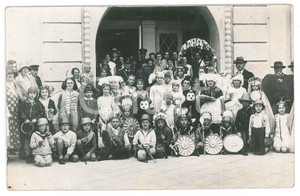 Fotografia d epoca originale 1931 FRANKFURT D CARNEVALE  Bambini in maschera  Foto 14x9 cm 1