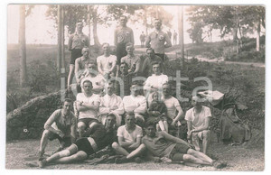 Fotografia d epoca originale 1925 ca SPORT  BAD LANGENSALZA GERMANY  Squadra in un bosco Foto 14x9 1