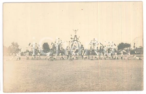 Fotografia d epoca originale 1923 SPORT GINNASTICA  MENSCHWITZ POLAND  Acrobazia di gruppo  Foto 14x9 1