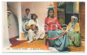 Cartolina originale da collezione 1910 ca NORTH AFRICA  SCENES ET TYPES  Danse du Plateau Postcard 1