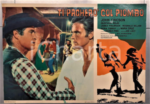 Materiale cinematografico d’epoca 1978 TI PAGHERÃ’ COL PIOMBO Film WESTERN John ERICSON Gustavo ROJO Lobby card 1