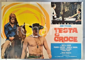 Materiale cinematografico d’epoca 1969 TESTA O CROCE Film WESTERN John ERICSON Sheyla ROSIN Lobby card 46x67 cm 2 1