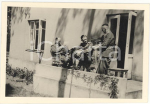 Fotografia d epoca originale 1940ca WW2 VARSAVIA Ufficiali tedeschi fuori cittÃ  REAL PHOTO cm 9 X 6 1