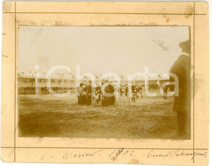 Fotografia d epoca originale 1902 TORINO IPPICA Concorso internazionale  La giuria con le autoritÃ   Foto 1