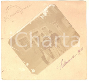 Fotografia d epoca originale 1900 PALMANOVA REGIO ESERCITO Un gruppo di ufficiali di cavalleria  Foto 16x14 1