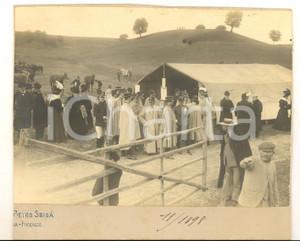 Fotografia d epoca originale 1898 AREA DI ROMA Gara IPPICA Rinfresco per gli invitati Foto SBISA  DANNEGGIATA 1