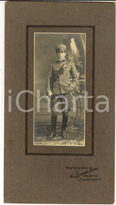 Fotografia d epoca originale 1910 ca GENOVA Ritratto ufficiale 1Â° Reggimento ARTIGLIERIA Foto Ernesto ROSSI 1