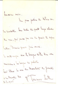 Autografo originale 1906 MILANO Tommaso GALLARATI SCOTTI invita un amico lontano Autografo 1