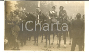 Fotografia d epoca originale 1930 ca MILANO Parco SEMPIONE Mussolini alla parata con il Gruppo OBERDAN Foto 1