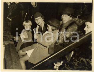Fotografia d epoca originale 1934 WASHINGTON Eleanor ROOSEVELT attends opening of Congress with her family 1