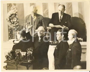 Fotografia d epoca originale 1940 WASHINGTON Franklin ROOSEVELT waves goodbye to the members of Senate Photo 1
