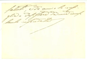 Autografo originale 1890 ca Biglietto da visita dell avvocato Carlo FANTONI  Autografo 1