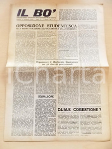 Giornale, rivista storica 1969 IL BO  Università di PADOVA  Opposizione studentesca  Giornale anno I n°1 1